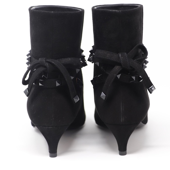 Brand New 8 Valentino Garavani Rockstud Flair Suede Booties - Picture 7 of 12